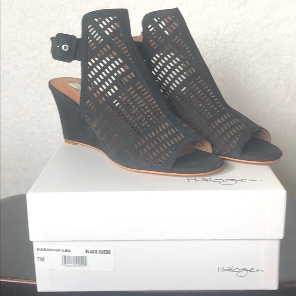 Halogen Harosina-Lea Black Suede Heels(Never Worn)
